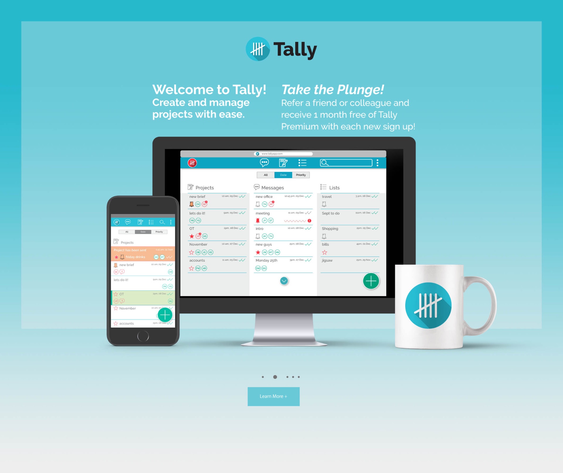 Tally app showcase — task app research and design screens